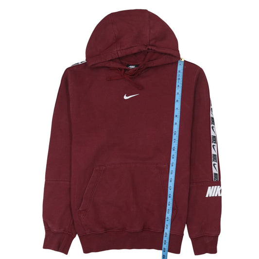 Nike Men's Red Pullover Hoodie L Logo Sportswear Fleece