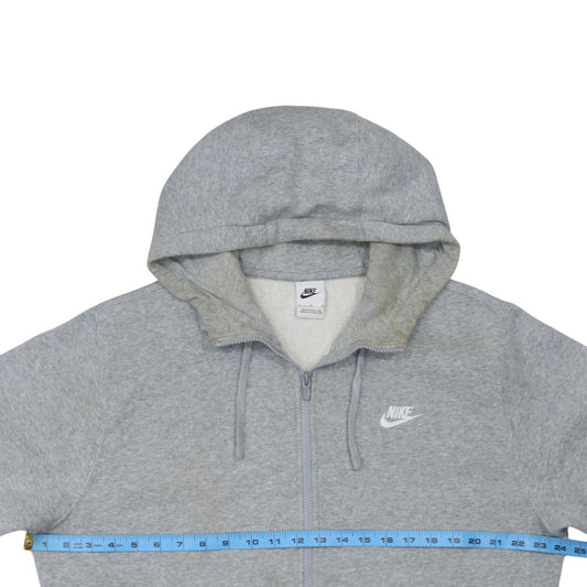 Nike Men’s Grey Full Zip Hoodie M Fleece Lined Sportswear