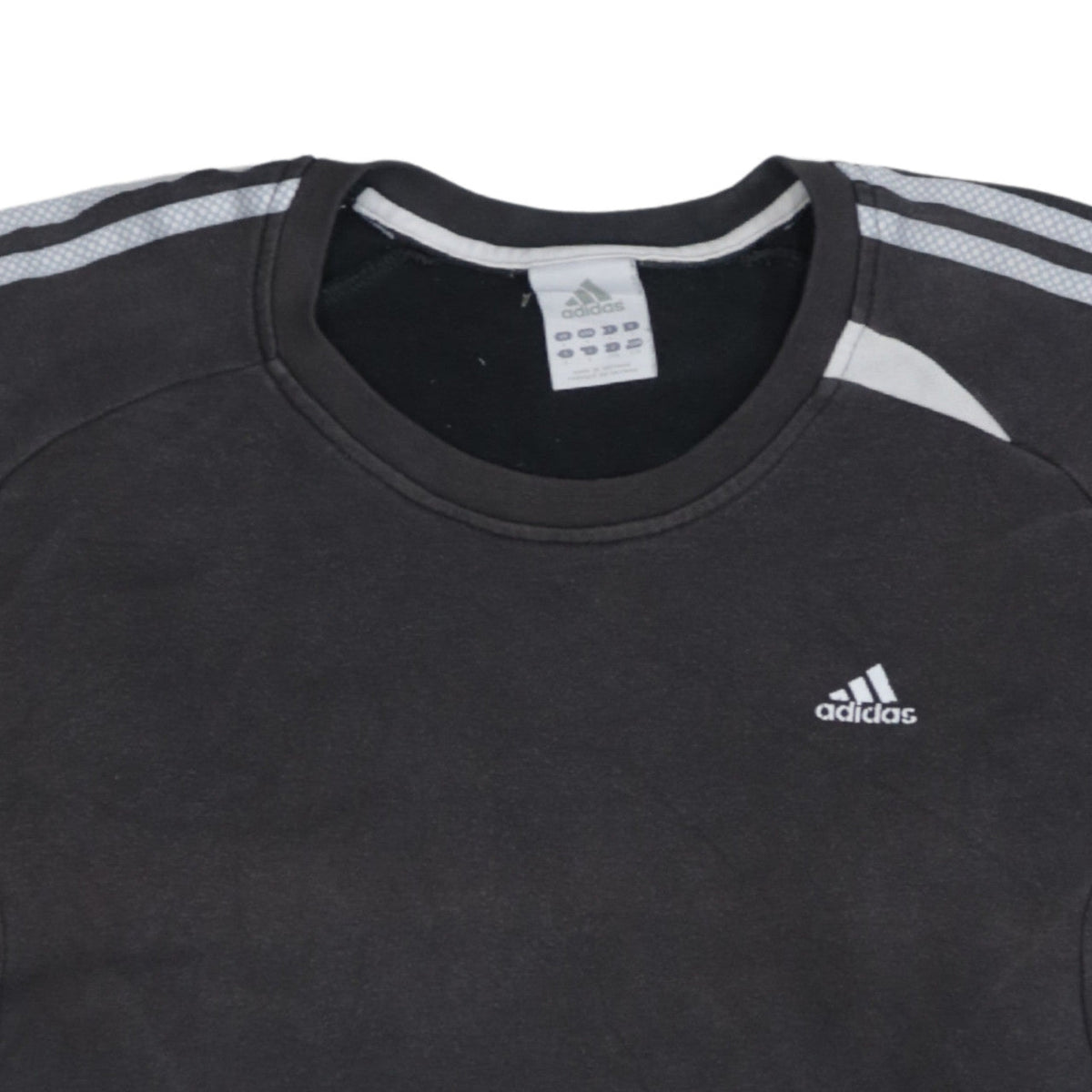 Additional view of Adidas men’s black crew neck pullover sweatshirt, size L