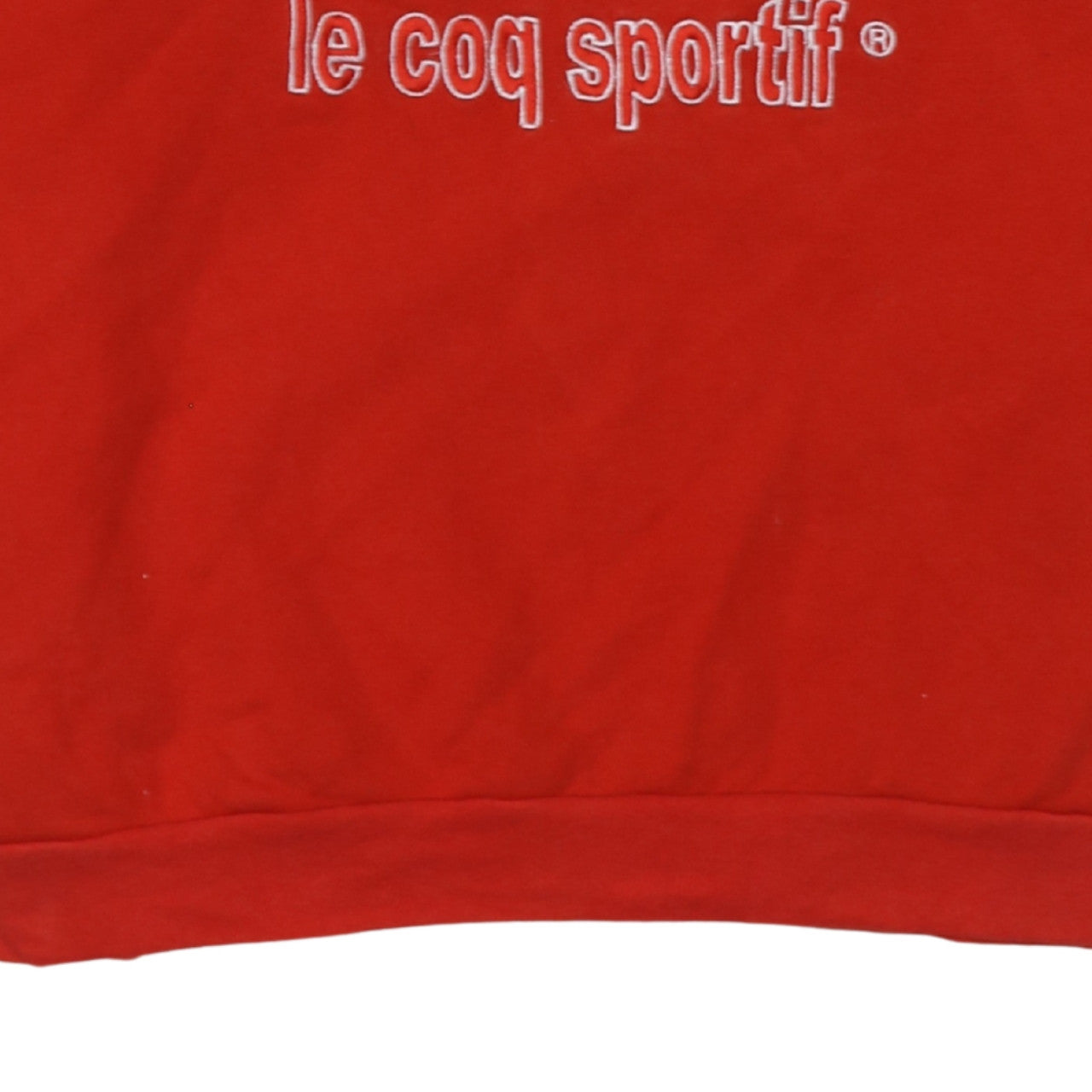 Le Coq Sportif Mens Red Cotton Crew Neck Pullover Sweatshirt L