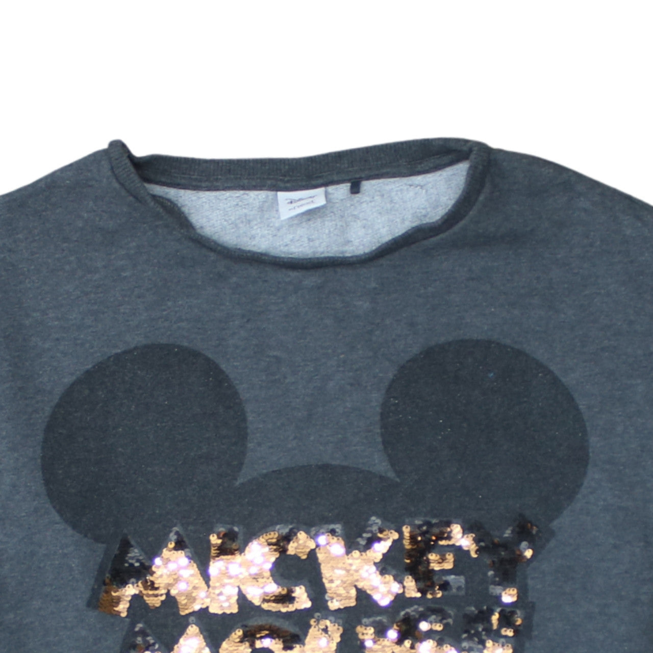 Next Disney Girls Grey Sequin Mickey Mouse Pullover Sweatshirt 15 Years