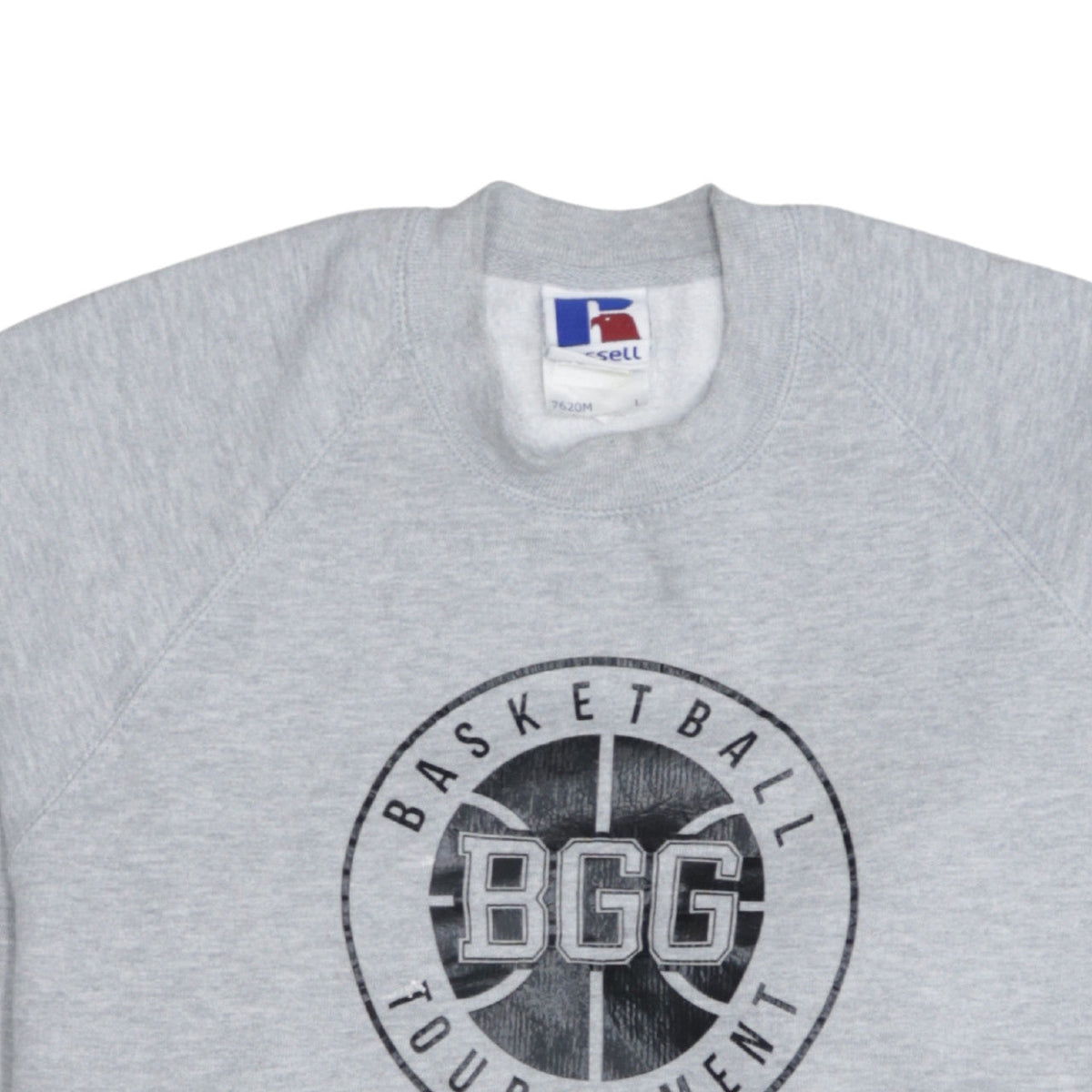 Additional view of Russell men’s grey basketball tournament graphic sweatshirt l