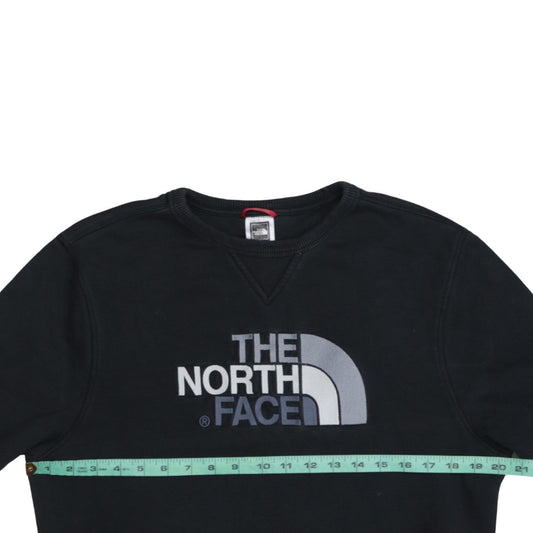 The North Face Men's Black Embroidered Logo Crew Neck Sweatshirt M