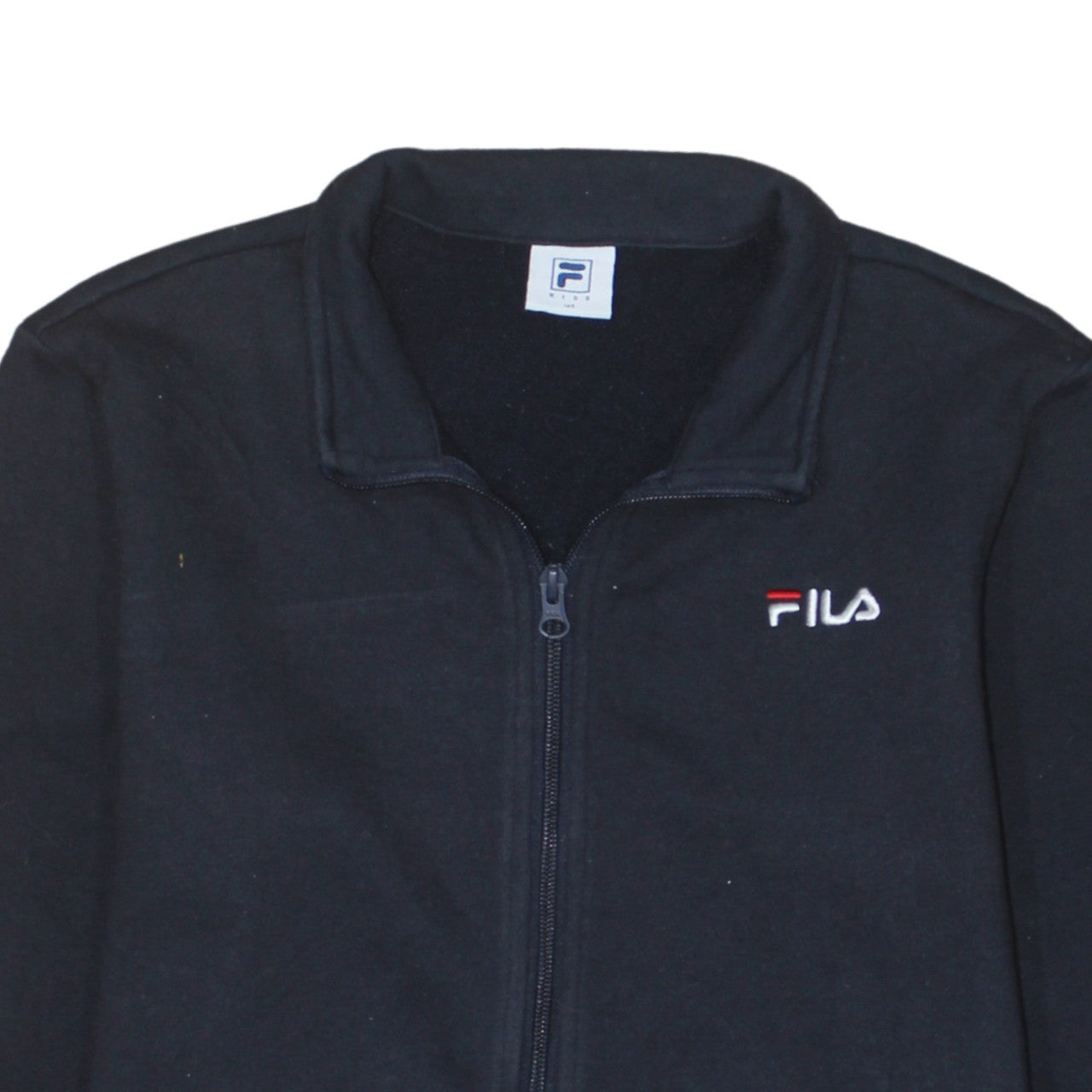 Additional view of Fila boys’ black full zip track jacket xl 14-15 years cotton blend