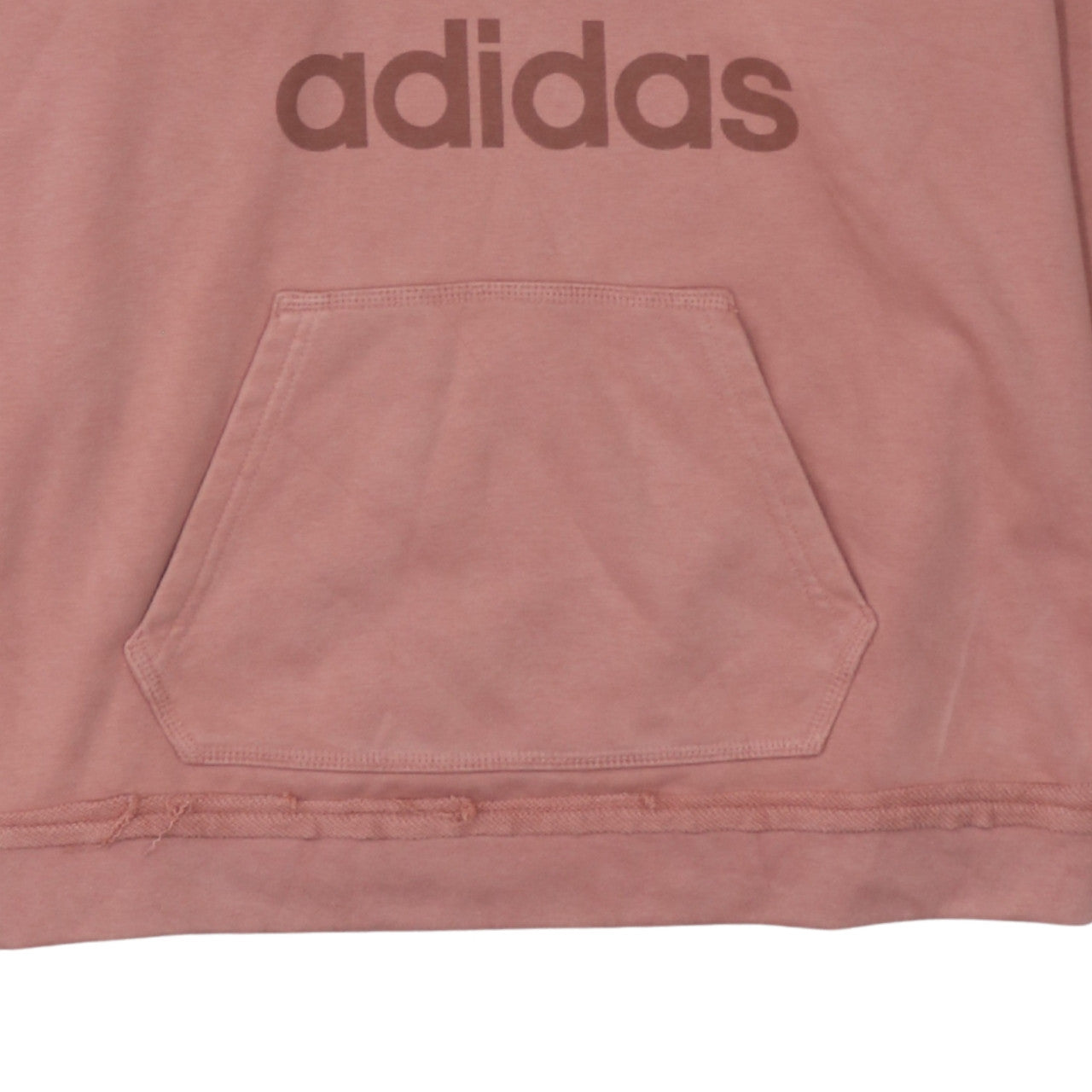 Additional view of Adidas Women’s Pink Pullover Hoodie, size UK 10, Logo Print Casual