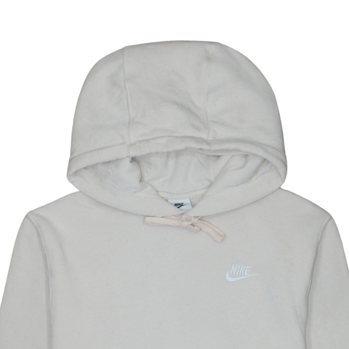 Additional view of Nike Women's Beige XS Pullover Hoodie 80% Cotton Logo Print