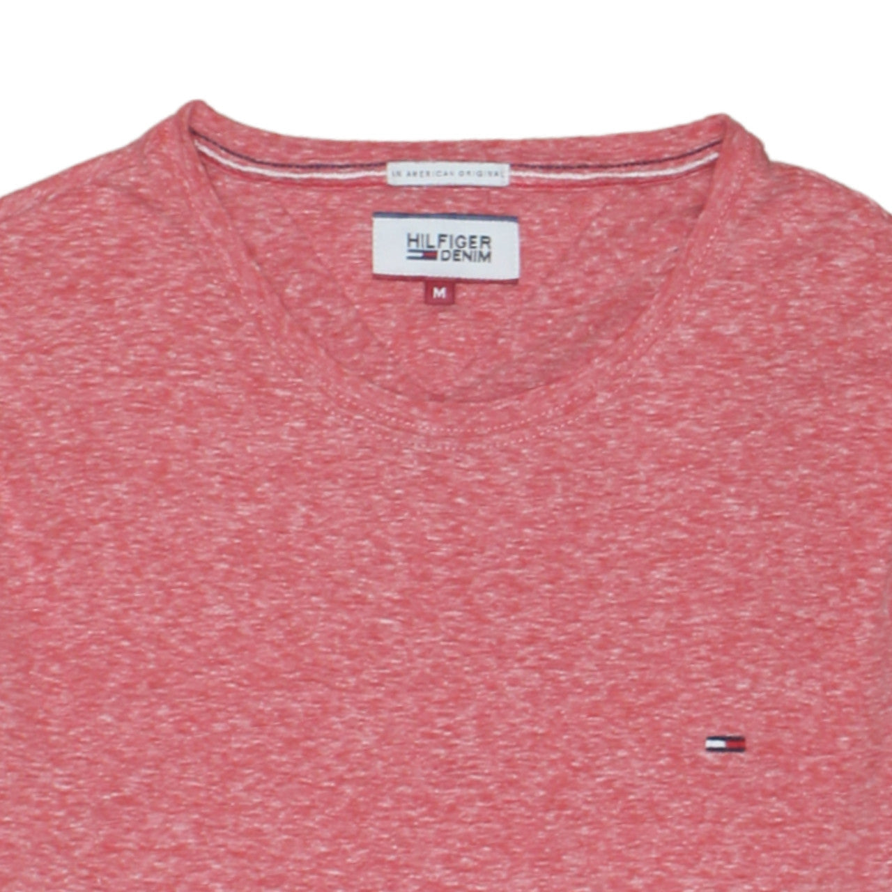 Additional view of Tommy Hilfiger Denim Men's Red Crew Neck Cotton Blend T-Shirt M