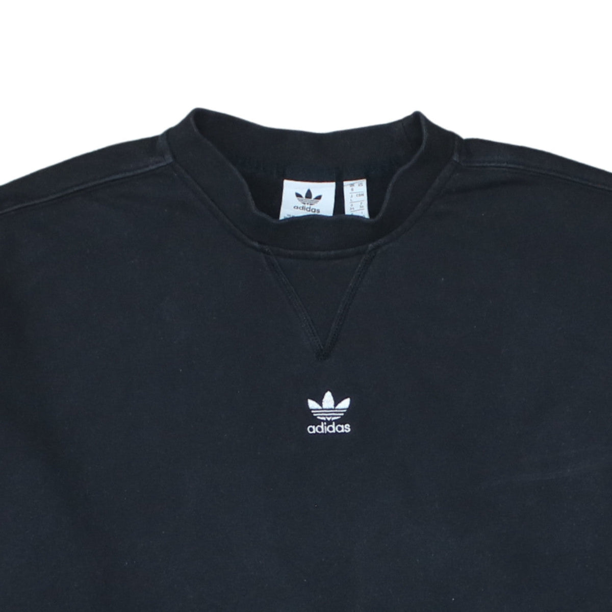 Additional view of Adidas women’s black, size UK 8, crew neck pullover sweatshirt