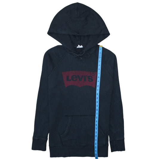 Levi's Men's Black Pullover Hoodie Small Regular Fit Logo Design