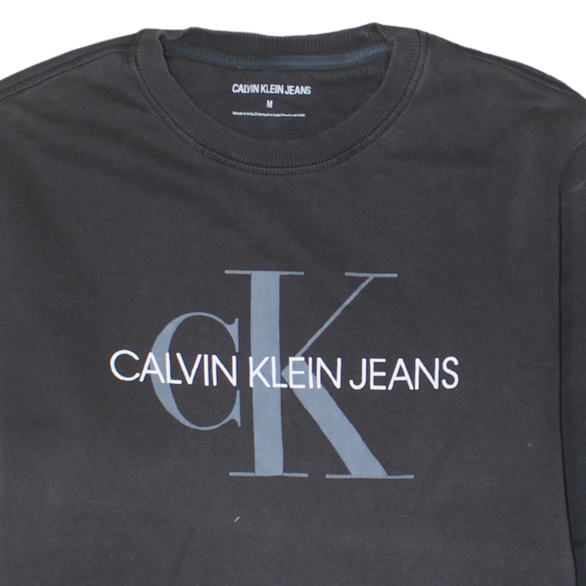 Additional view of Calvin Klein Jeans Men’s Black Logo Sweatshirt M Regular Fit