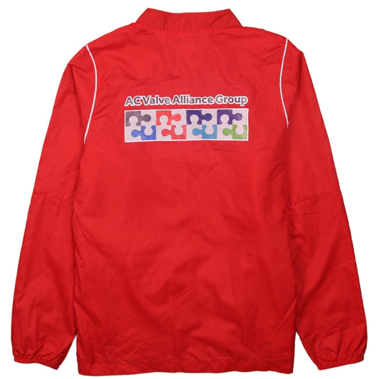 Nike Boys Red Football Track Jacket Size L 147-158cm Full Zip Lightweight