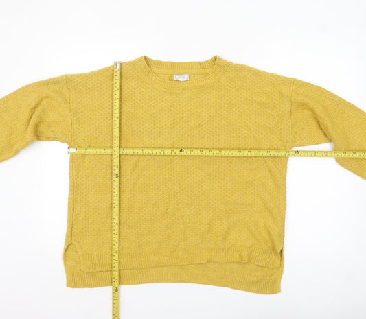 Fat Face Women’s Yellow Crew Neck Relaxed Knit Jumper Size 18