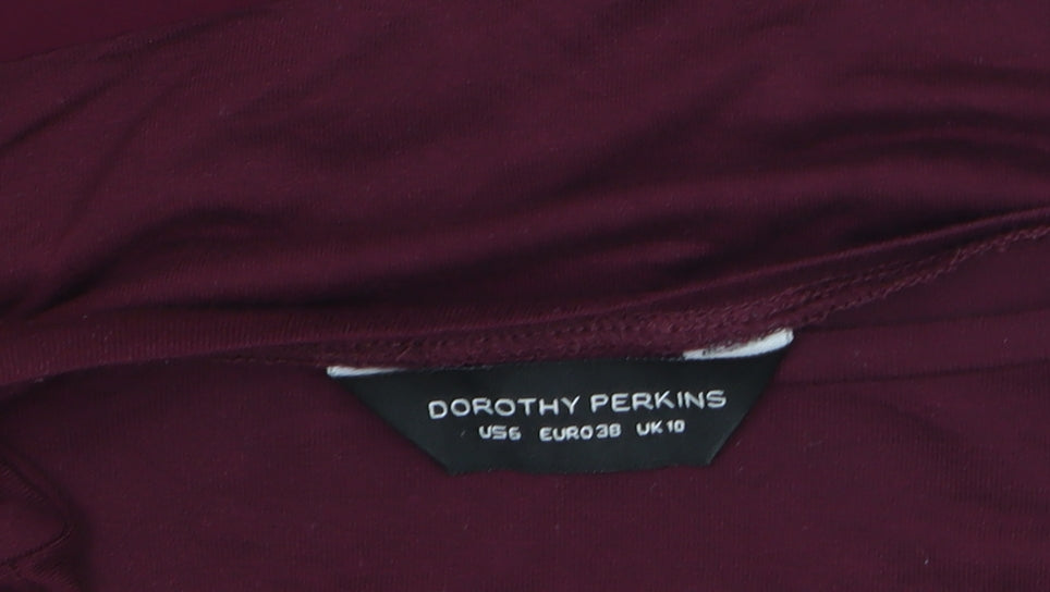 Additional view of Dorothy Perkins Women's Red Long Sleeve Jersey Blouse UK 10
