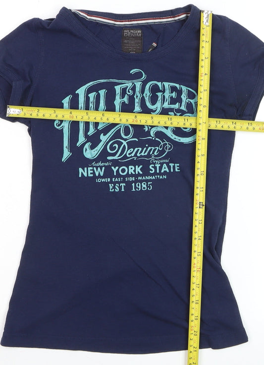 Tommy Hilfiger Women's Blue Small Classic T-Shirt