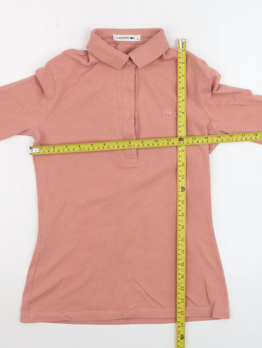 Lacoste Men’s Slim Fit Pink Cotton Stretch Polo Shirt Size S