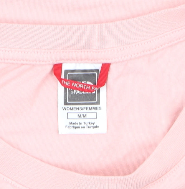 Additional view of The North Face women’s pink cotton cropped t-shirt, size M