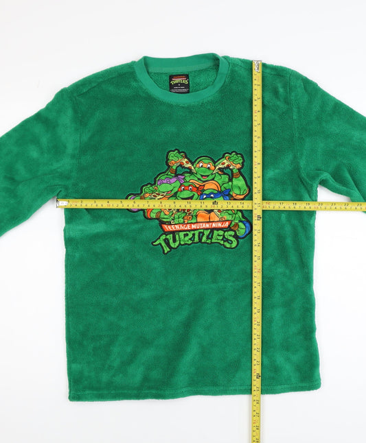 Nickelodeon Teenage Mutant Ninja Turtles Green Fleece Pyjama Top Men S