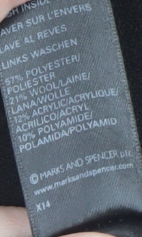 Additional view of Marks & Spencer Women Brown Wool Blend Knee Length Pencil Skirt, size 12