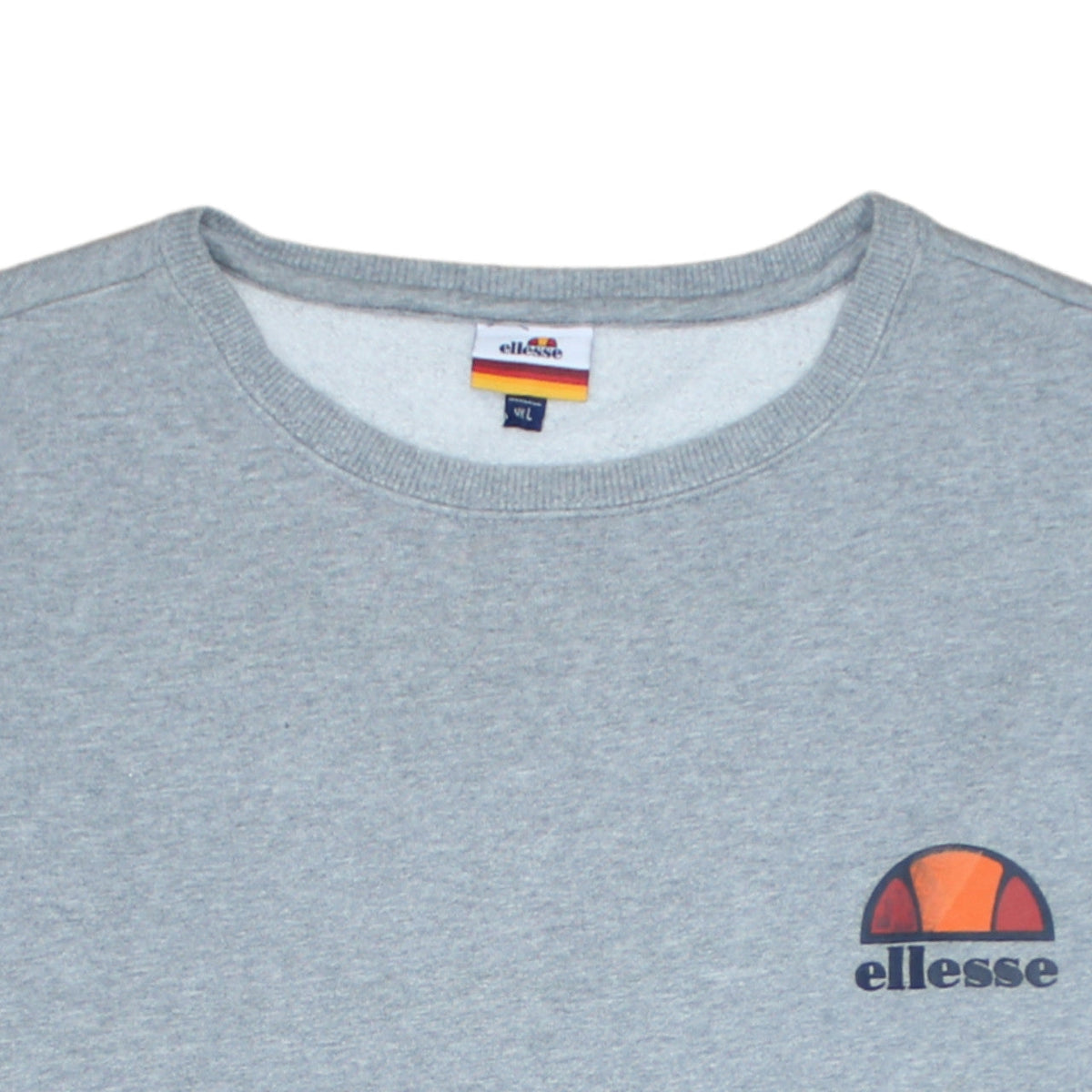 Additional view of Ellesse Men's Grey Logo Crew Neck Sweatshirt, size L, Regular Fit