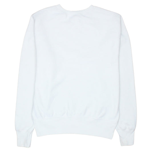 Champion Men's White Small Logo Crew Neck Pullover Sweatshirt