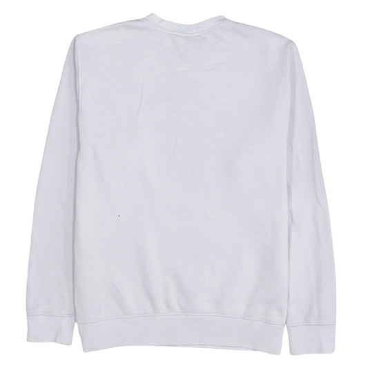 Nike Womens White Cotton Blend Pullover Sweatshirt M