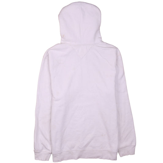 Tommy Jeans Men's White Pullover Hoodie M Logo Cotton Sweatshirt
