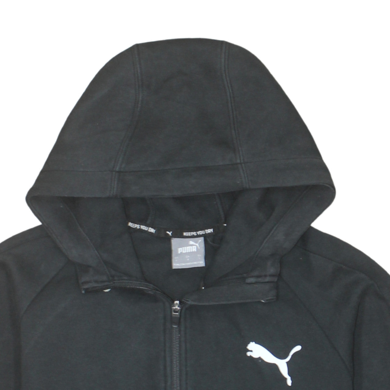 Additional view of Puma Men's Black Full Zip Hoodie, size L, Sports Fleece Jacket