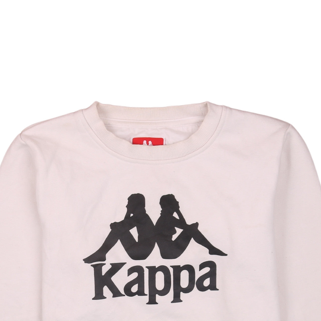 Kappa Men's White Small Logo Crew Neck Sweatshirt