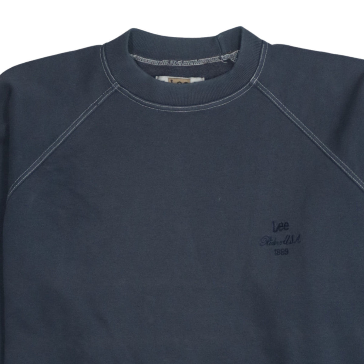 Additional view of Lee Men's Blue Pullover Sweatshirt, size L, Classic Crew Neck