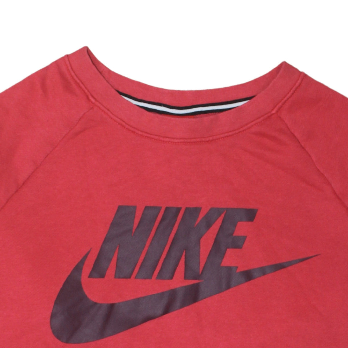 Additional view of Nike Men's Red Crew Neck Graphic Logo Pullover Sweatshirt, size L