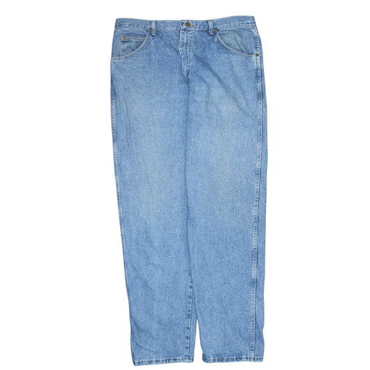 Wrangler Men's Blue Straight Fit Denim Jeans 38x34 USA Made