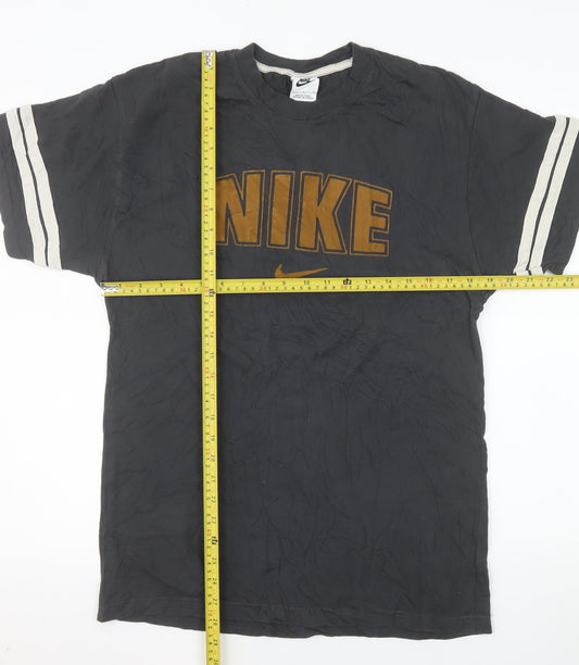 Nike Men's Black Sports Logo Crew Neck Cotton T-Shirt Size S