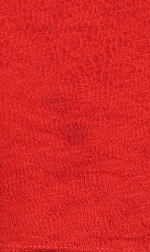 Tommy Jeans Women's Red Cotton Short Sleeve T-Shirt Size L