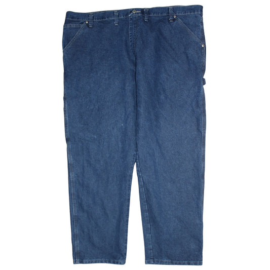 Wrangler Men's Blue Denim Carpenter Jeans 44x30 Relaxed Fit