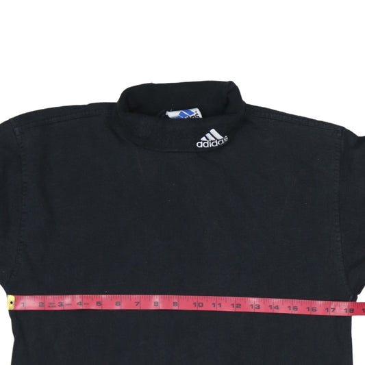 Adidas Men's Black Long Sleeve Mock Neck Sports T-Shirt Size S