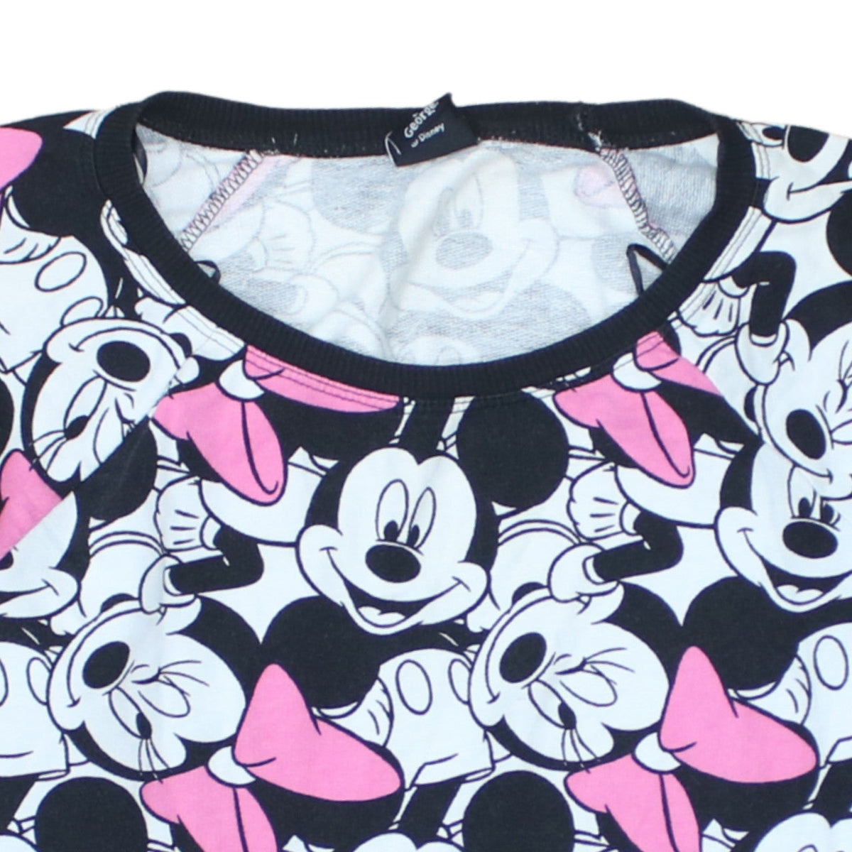 Additional view of Disney at George Women Black Pink Mickey & Minnie Sweatshirt UK 12