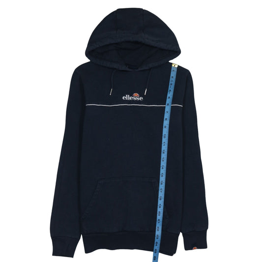 Ellesse Men's Blue Pullover Hoodie M Embroidered Logo Fleece