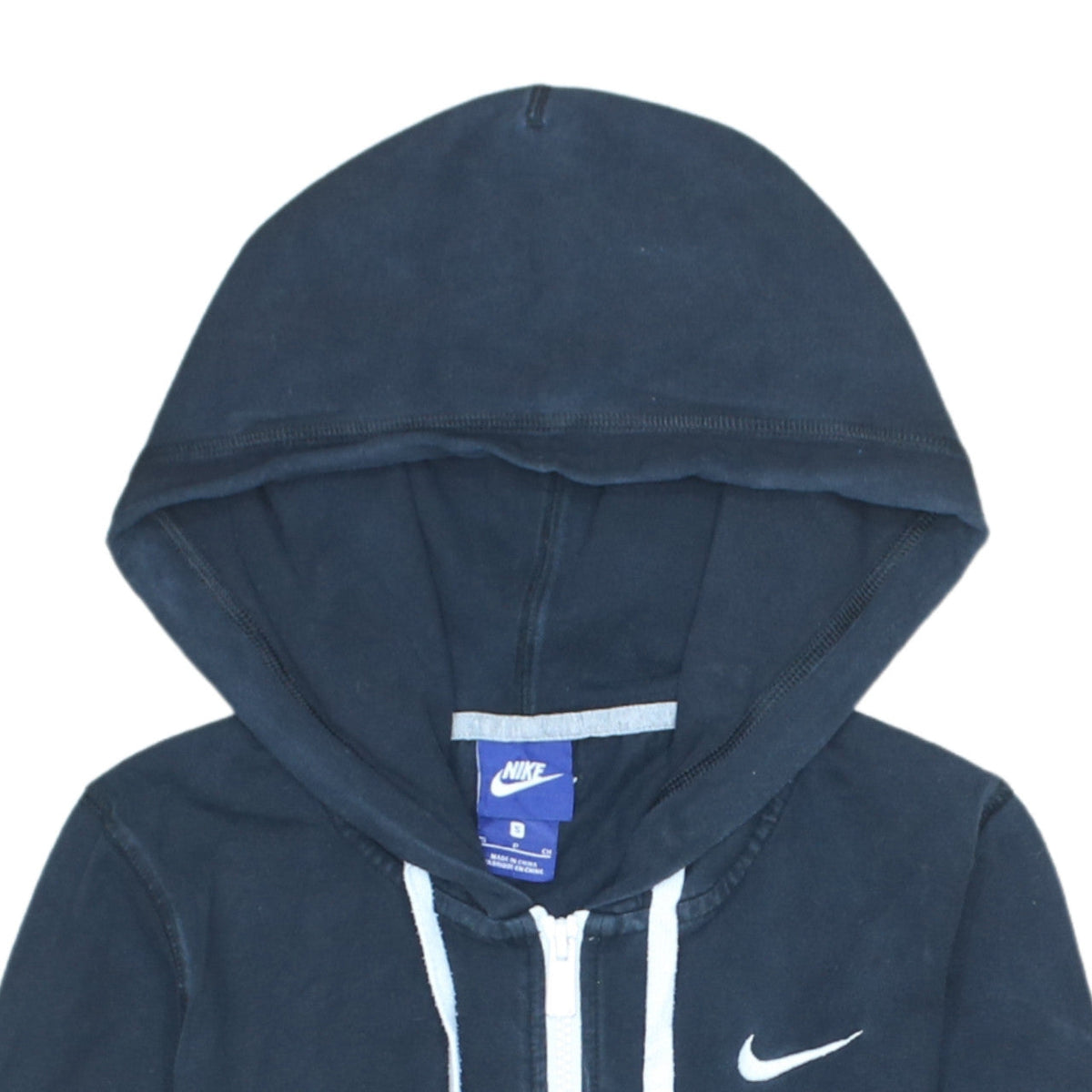 Additional view of Nike Women's Black Full Zip Hoodie, size S, Lightweight Fleece