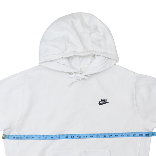 Nike Men’s White Pullover Hoodie M Sports Fleece Sweatshirt