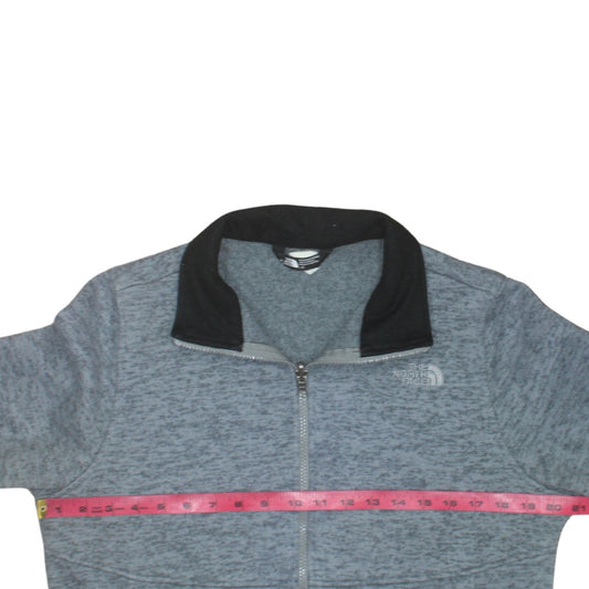 The North Face Women's Grey Fleece Full Zip Jacket Size L