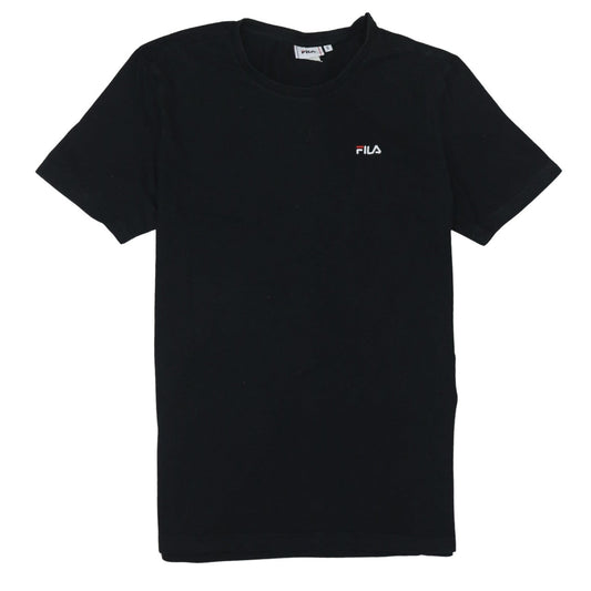 Fila Men's Black Cotton Crew Neck Short Sleeve T-Shirt Size S