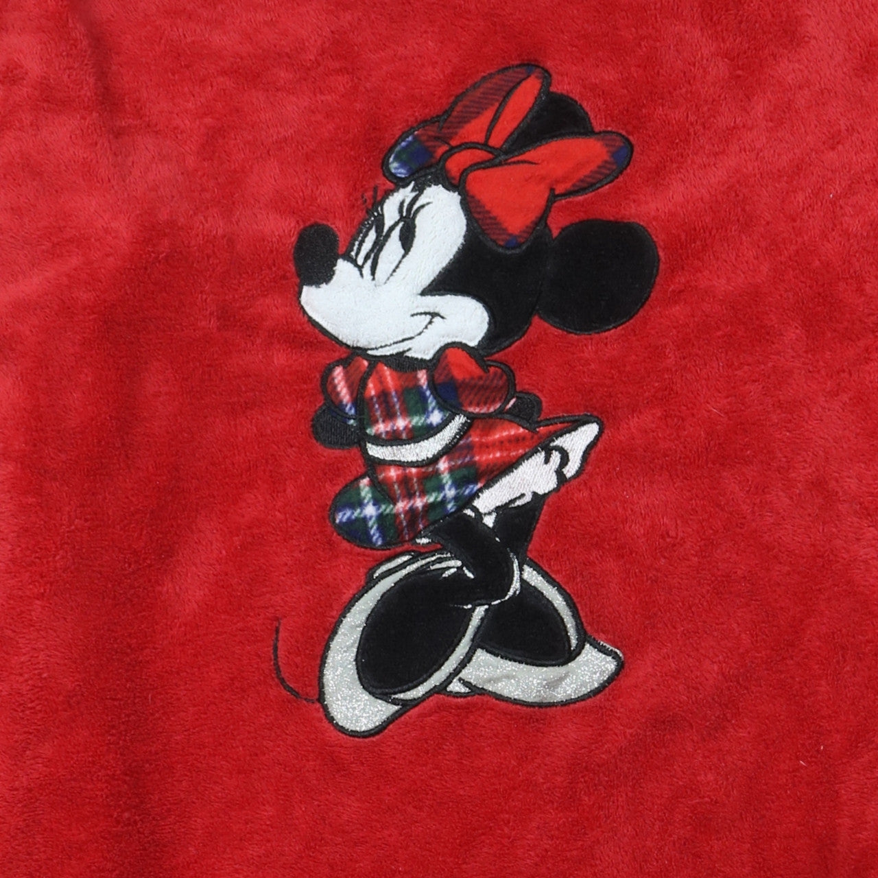 Disney Women Red Fleece Minnie Mouse Pyjama Top Size 12-14