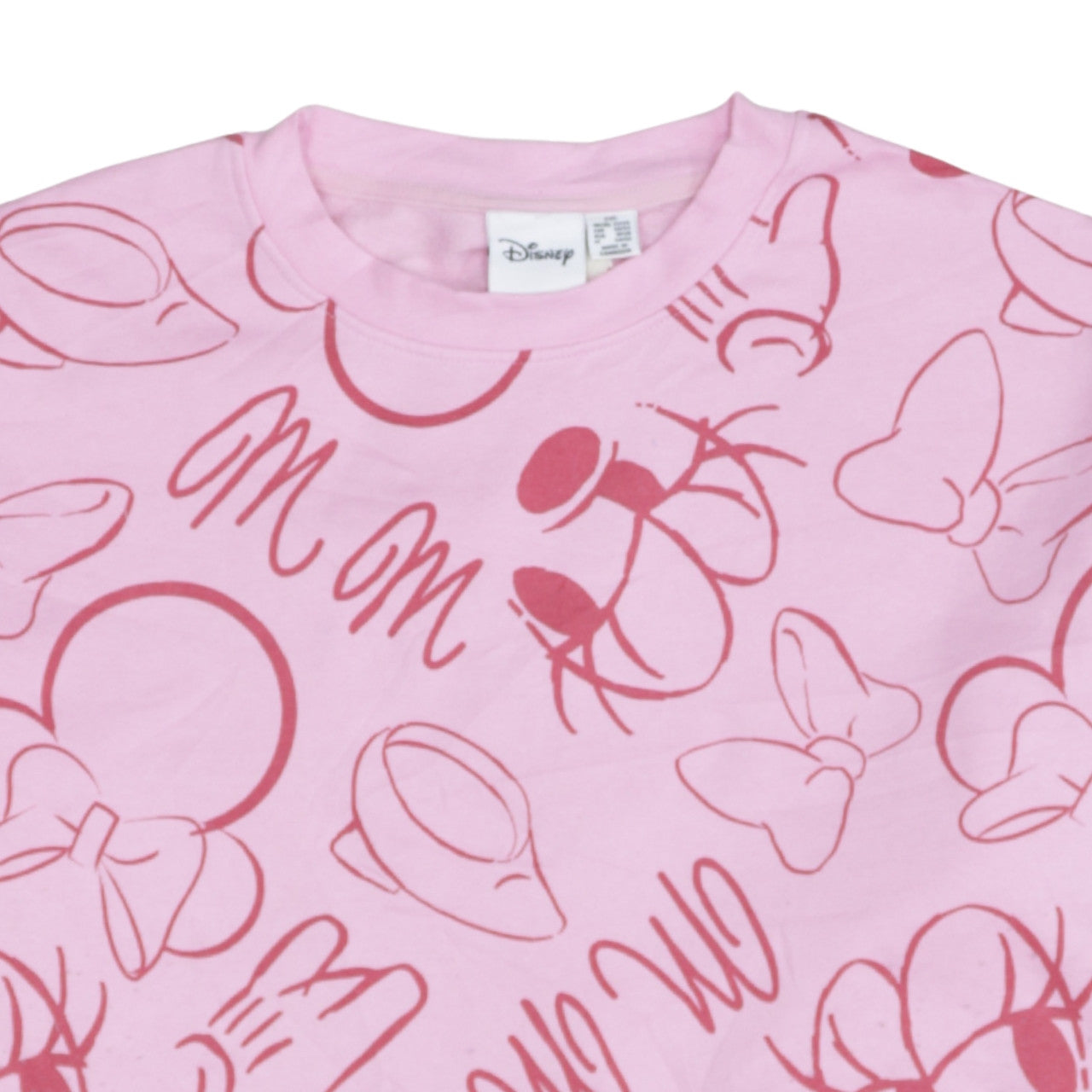 Disney Primark Women Pink Minnie Mouse Pullover Sweatshirt 2XL