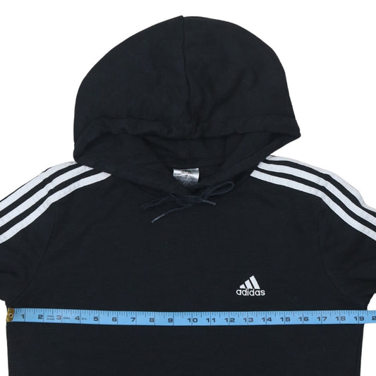 Adidas Womens Black Hoodie Size Small Pullover Hooded Sweatshirt