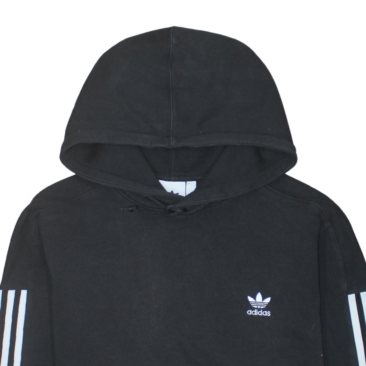 Adidas Men's Black Pullover Hoodie L Regular Fit Logo Sportswear