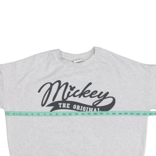 Disney Women's Grey Mickey Original Pullover Sweatshirt UK 14
