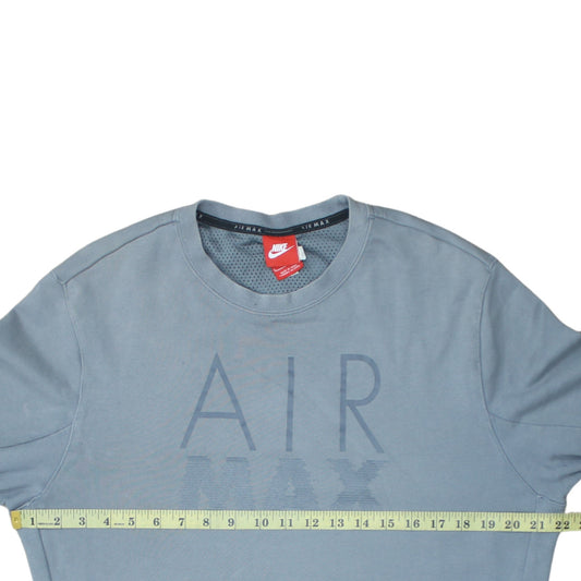 Nike Men Blue Air Max Sweatshirt L Crew Neck Pullover