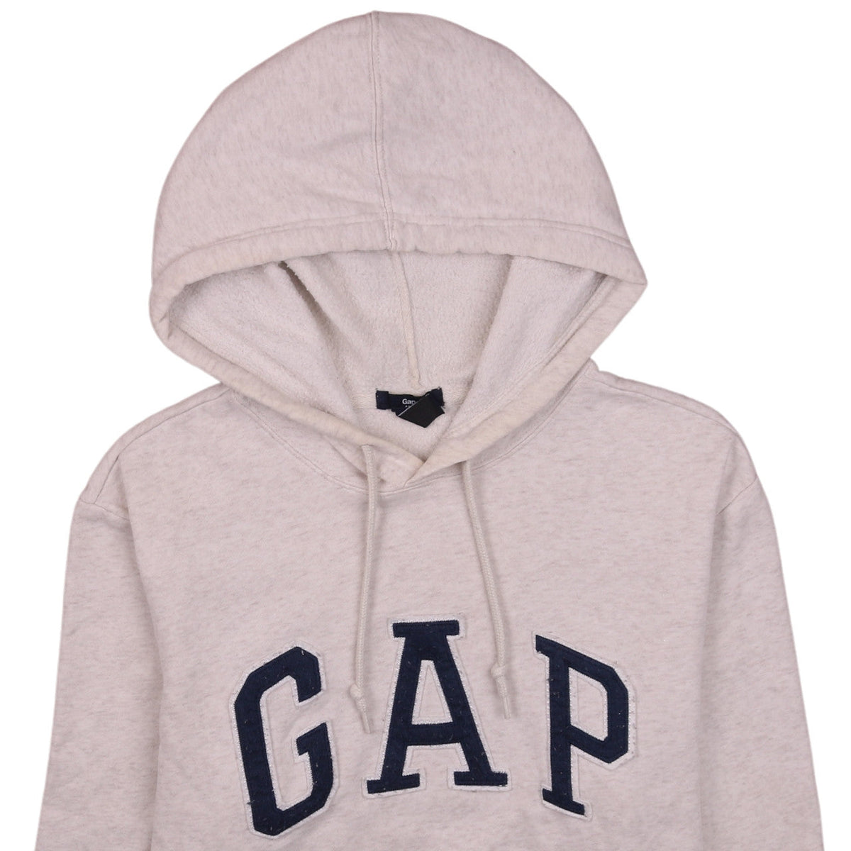 Brand and care label for Gap Women Beige Small Pullover Hoodie with Logo and Pockets