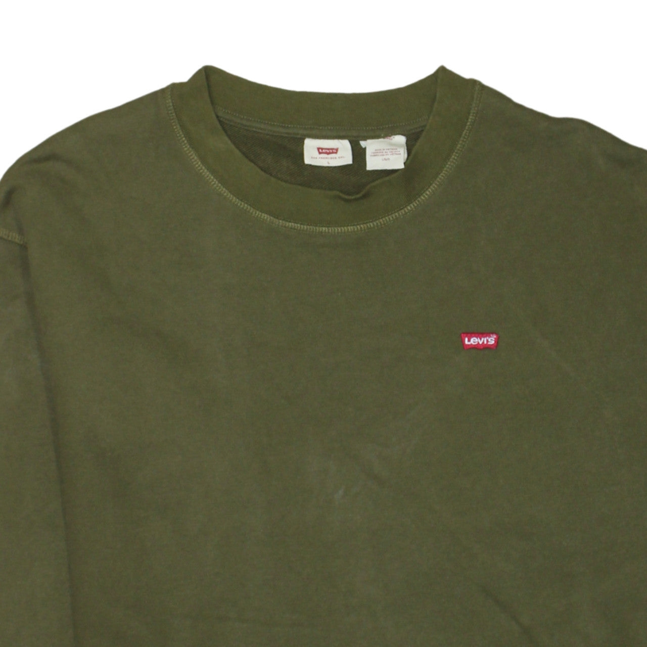 Levi's Women's Green Crew Neck Pullover Sweatshirt Size L