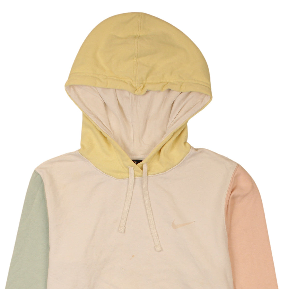 Brand and care label for Nike Women's XS Multicoloured Pullover Hoodie Pastel Colourblock